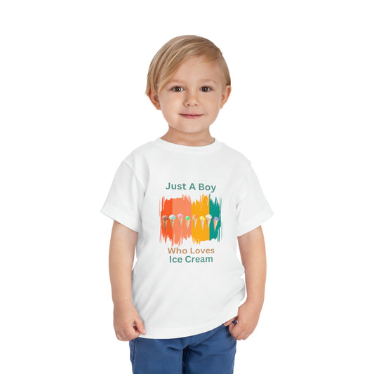 Just A Boy Who Loves Ice Cream - Kids Heavy Cotton™ Tee