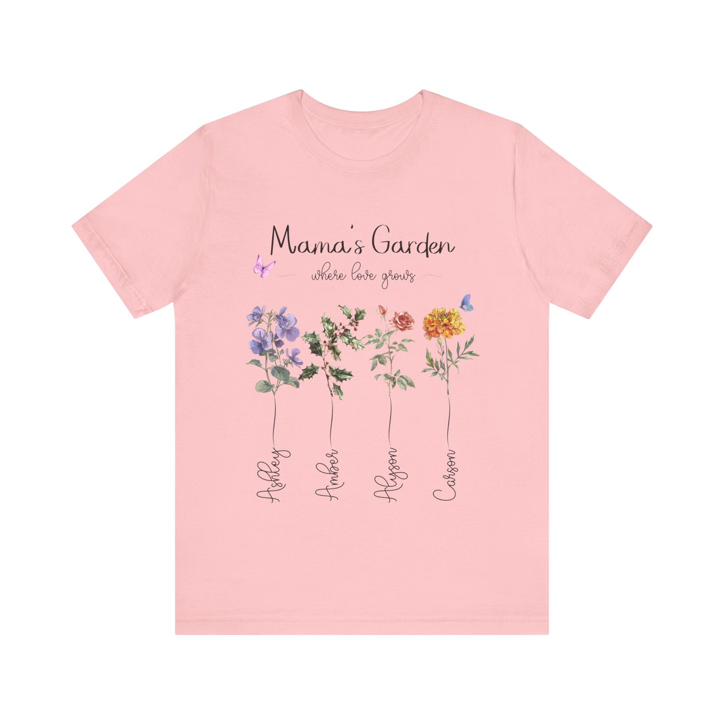 Birth Month Flower Unisex Jersey Short Sleeve Tee