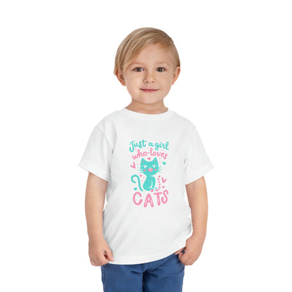 Just a Girl Who Loves Cats -Toddler Short Sleeve Tee