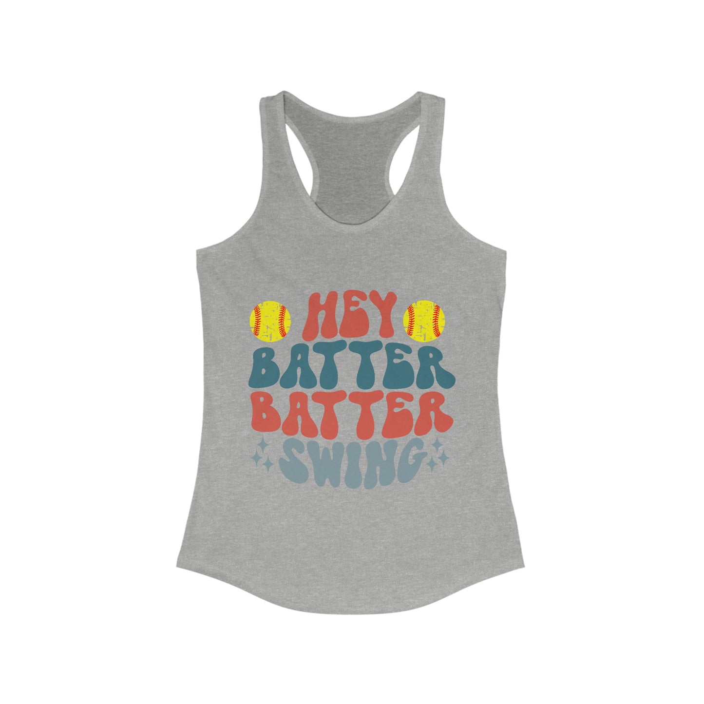 Hey Batter Batter Swing Racerback Tank