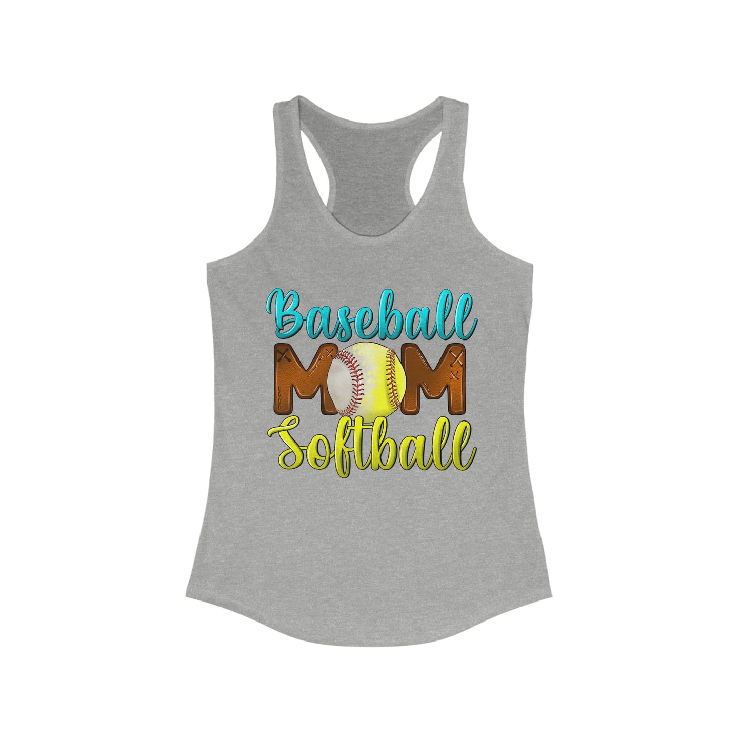 Baseball Softball Mom Racerback Tank