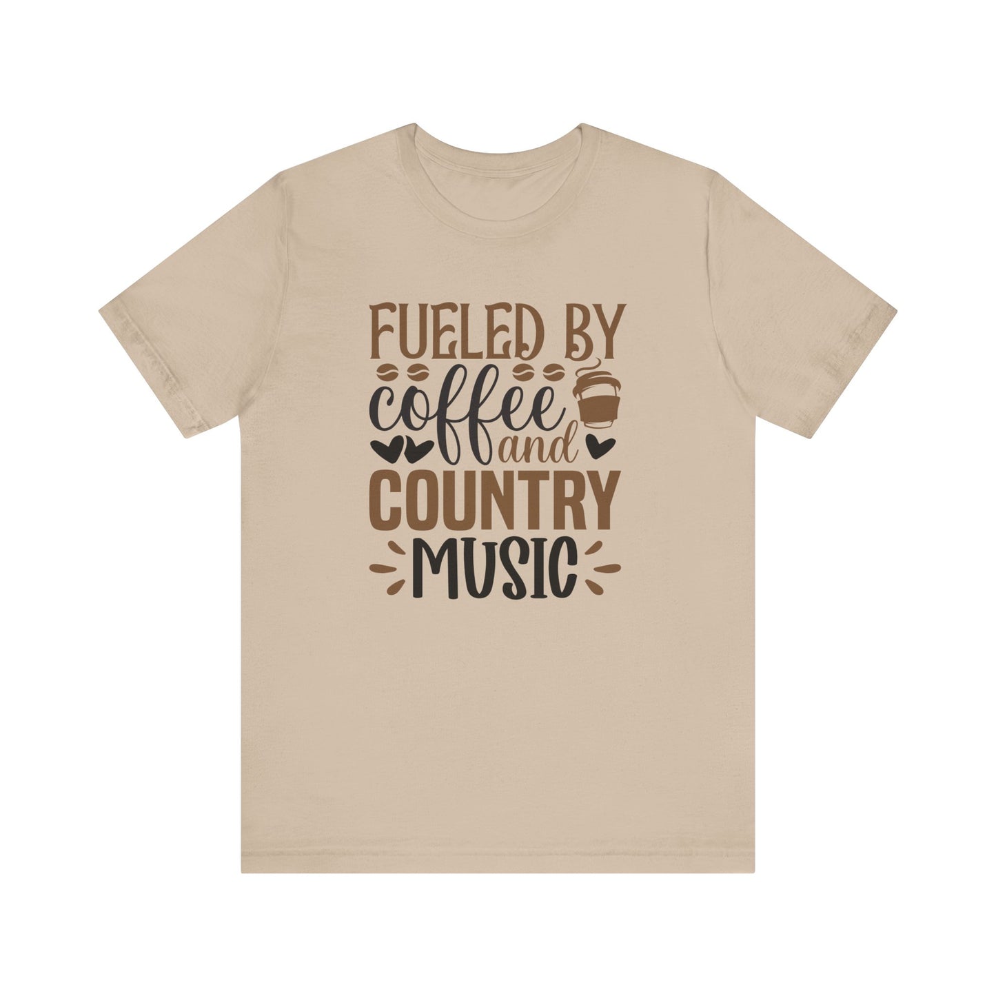 Fueled by Coffee and Country Music - Unisex Jersey Short Sleeve Tee