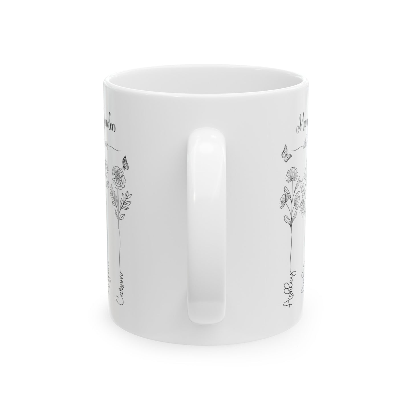 Birth Month Flower Ceramic Mug, (11oz, 15oz)
