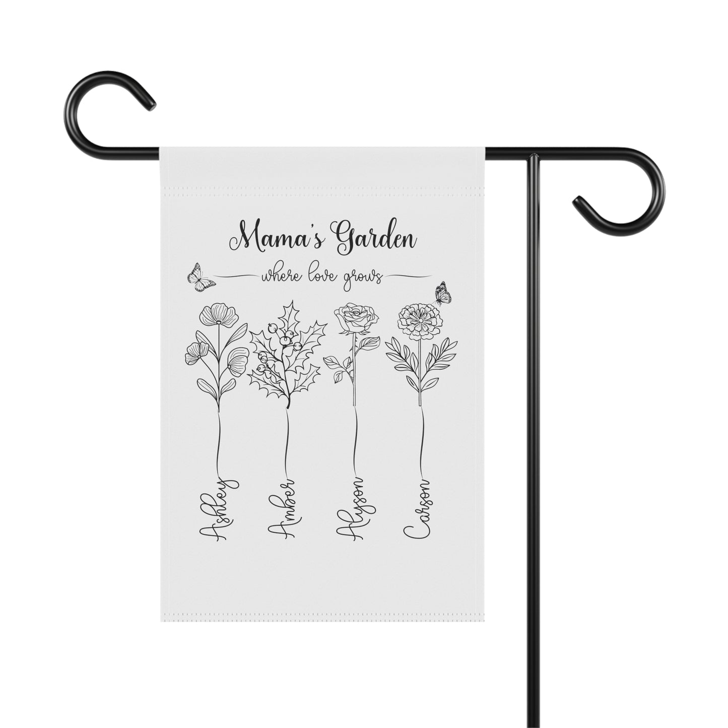 Birth Month Flower Garden Flag