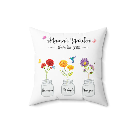 Allisons garden Spun Polyester Square Pillow