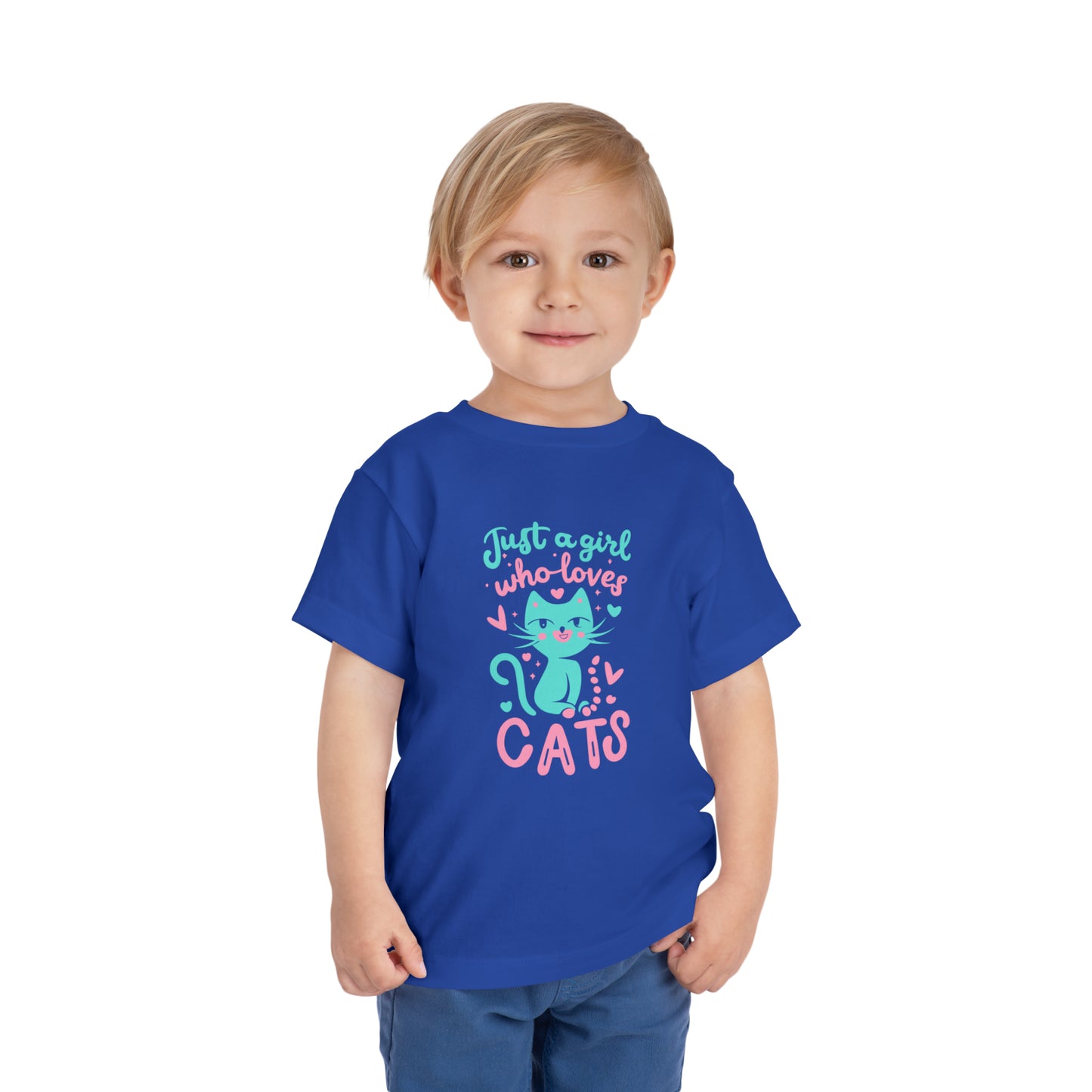 Just a Girl Who Loves Cats -Toddler Short Sleeve Tee