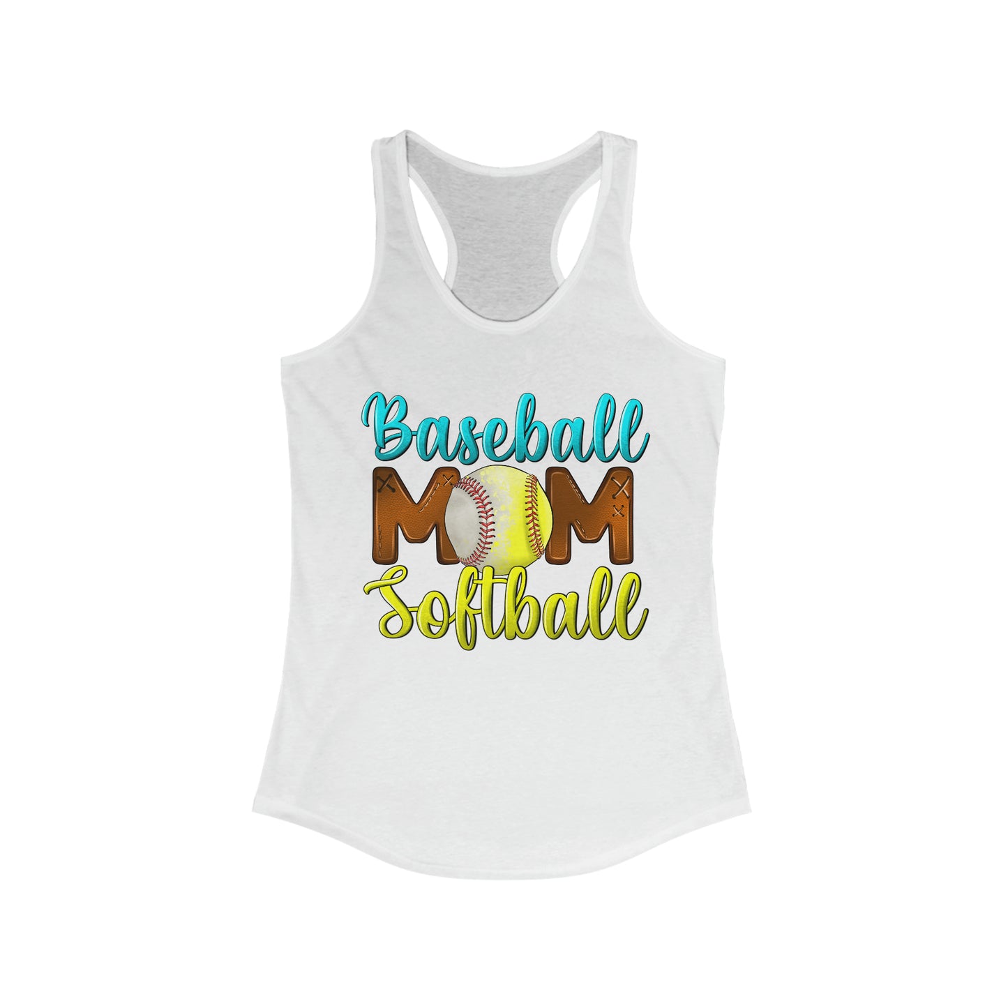 Baseball Softball Mom Racerback Tank