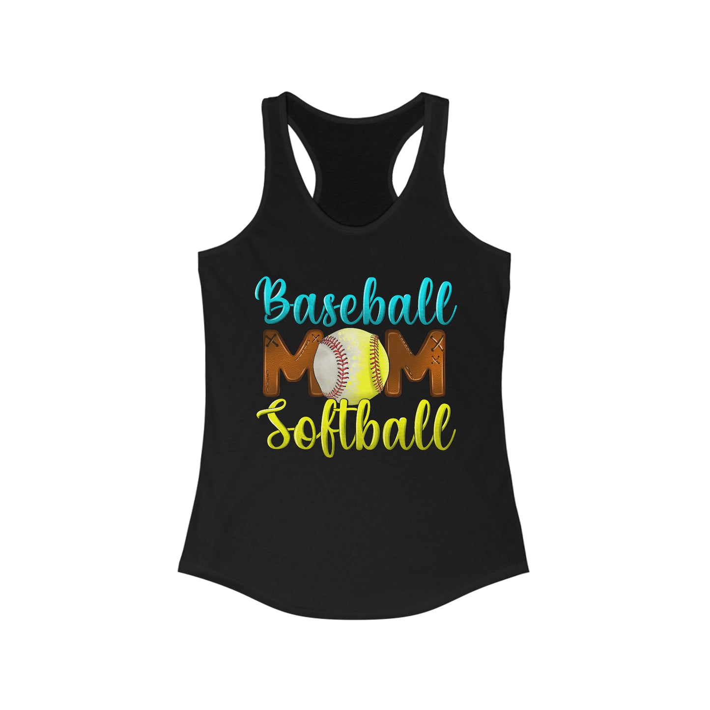 Baseball Softball Mom Racerback Tank