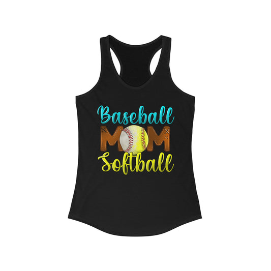 Baseball Softball Mom Racerback Tank