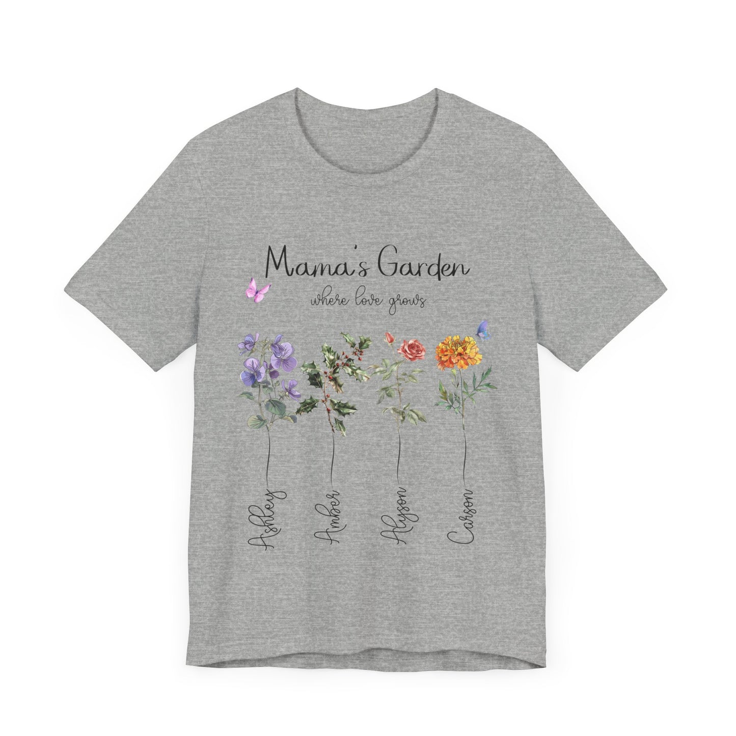 Birth Month Flower Unisex Jersey Short Sleeve Tee