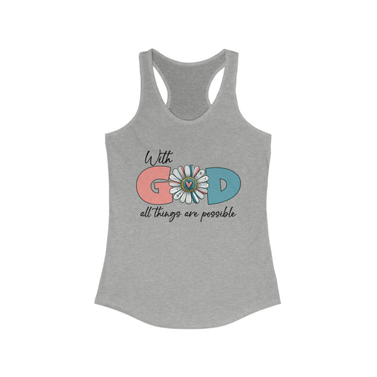 With God All Things Are Possible - Racerback Tank