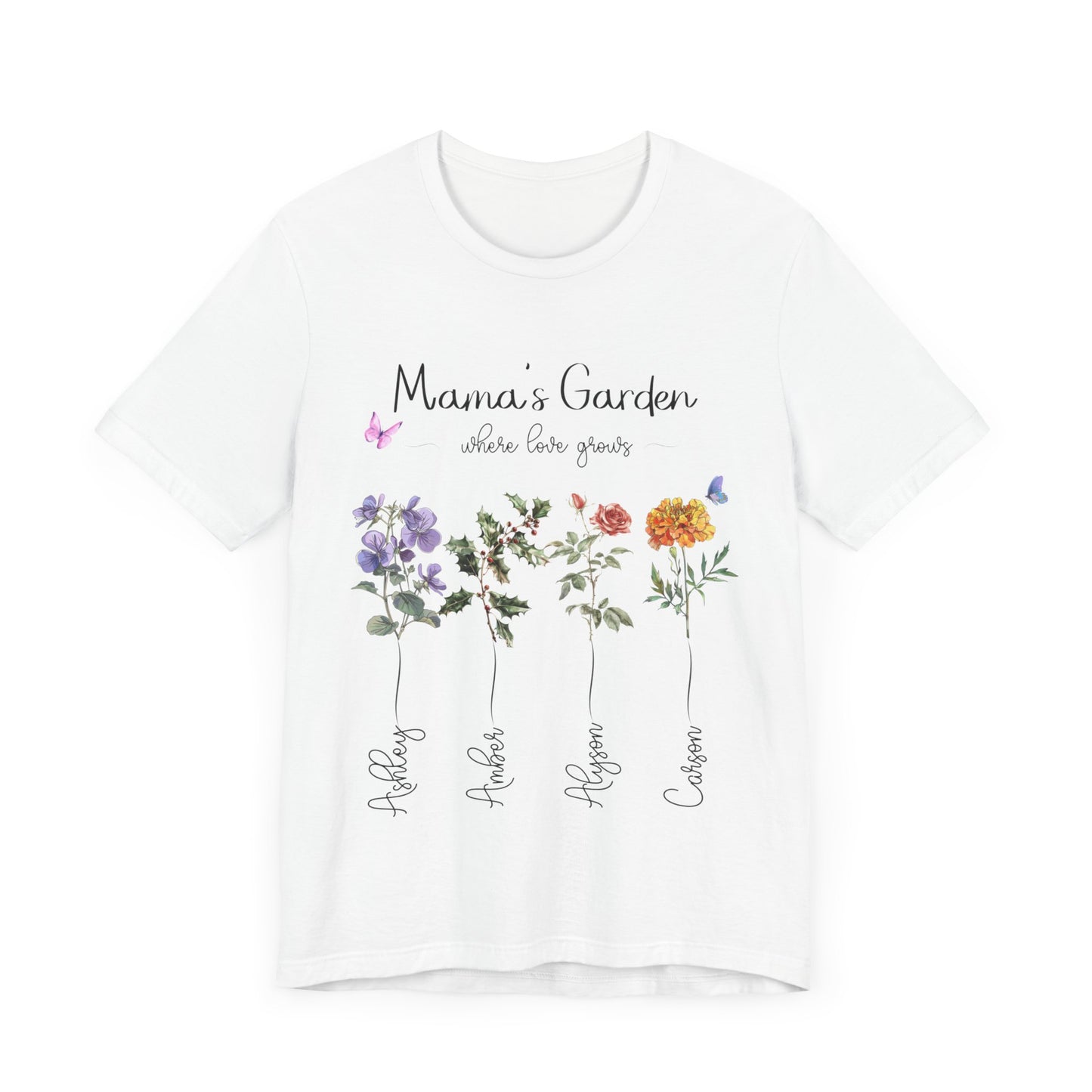 Birth Month Flower Unisex Jersey Short Sleeve Tee