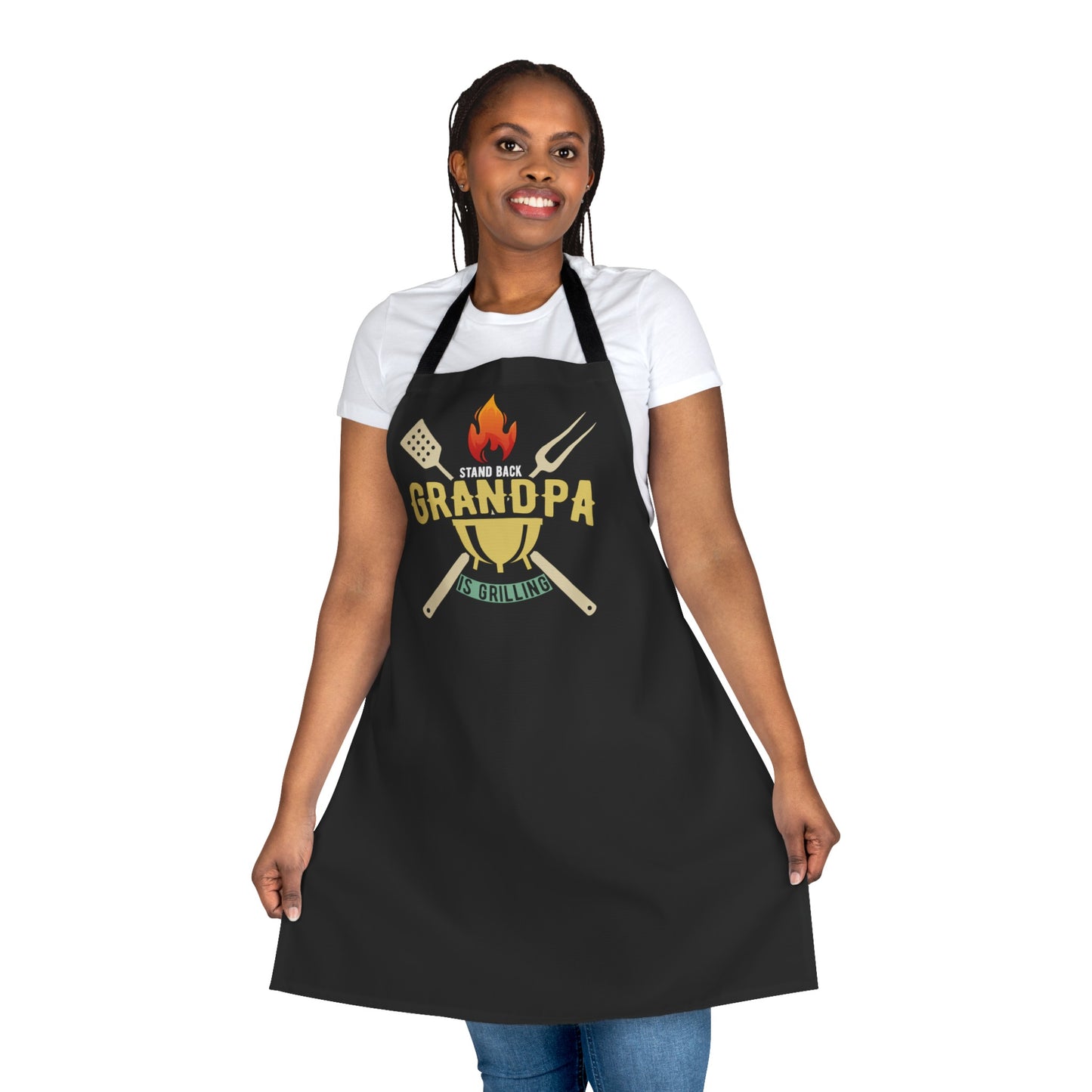 Stand Back Grandpa is Grilling Apron