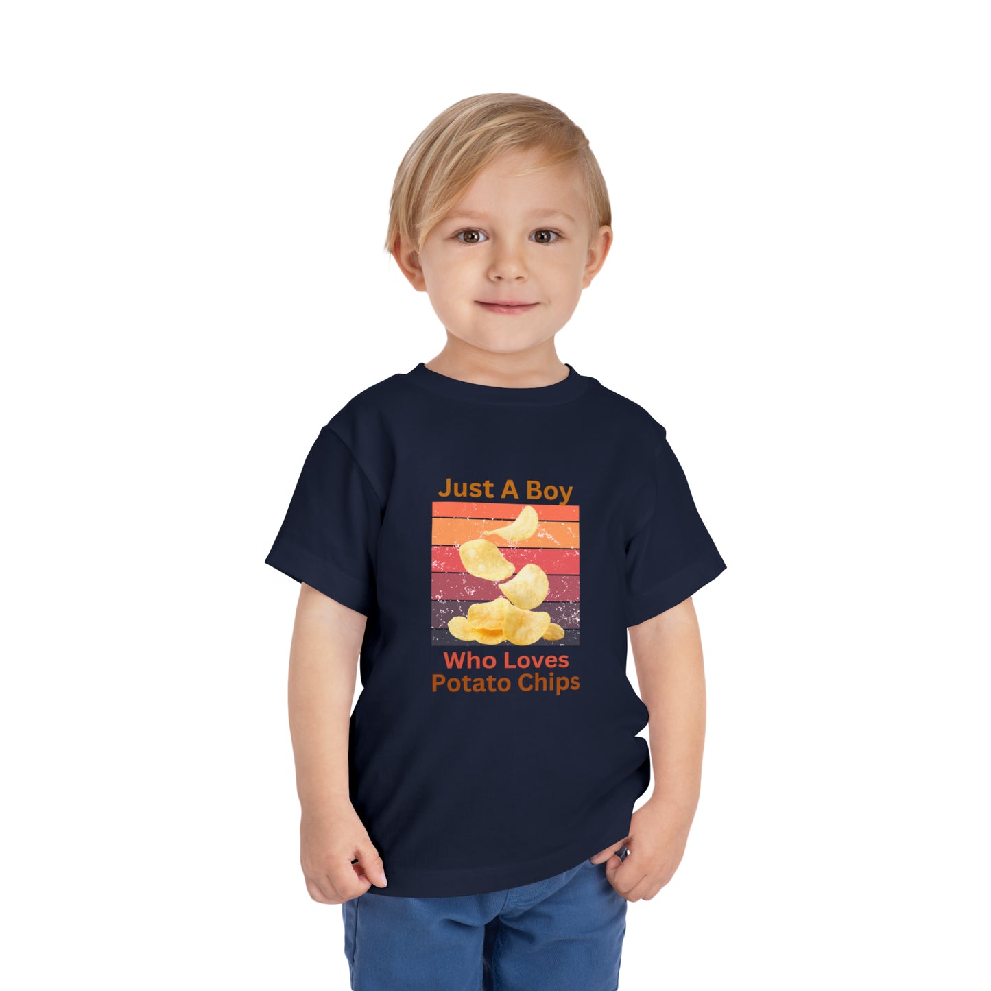 Just a Boy Who Loves Potato Chips - Toddler Short Sleeve Tee