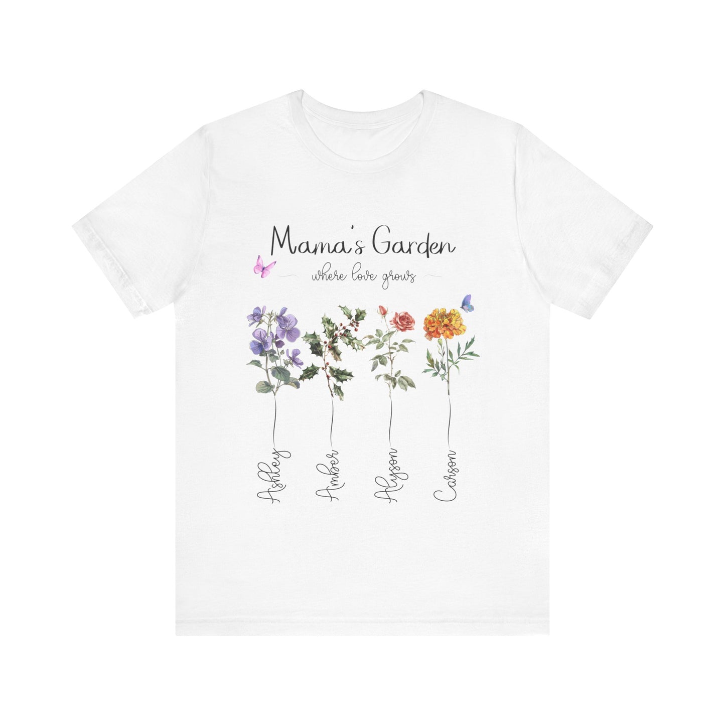 Birth Month Flower Unisex Jersey Short Sleeve Tee