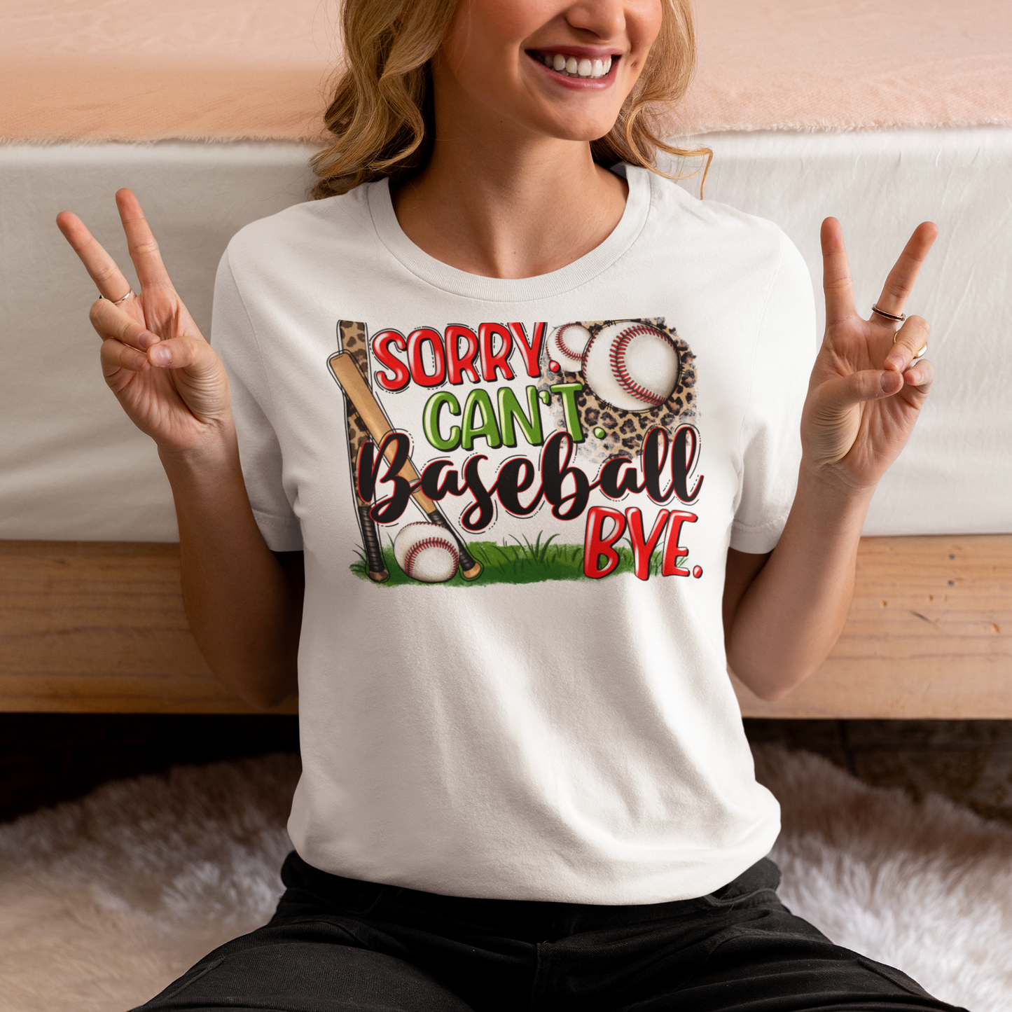 Sorry Can't Baseball Bye - Short Sleeve Tee